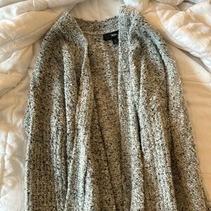 Mossimo women’s size M grey cardigan with green and purple speckles